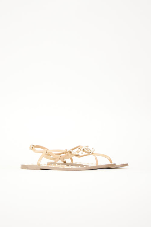 Chanel Vernis Pearl CC Sandal