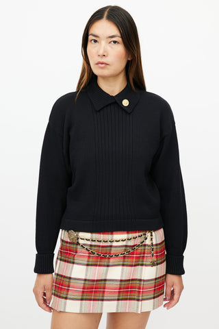 Chanel Vintage Black Knit Sweater