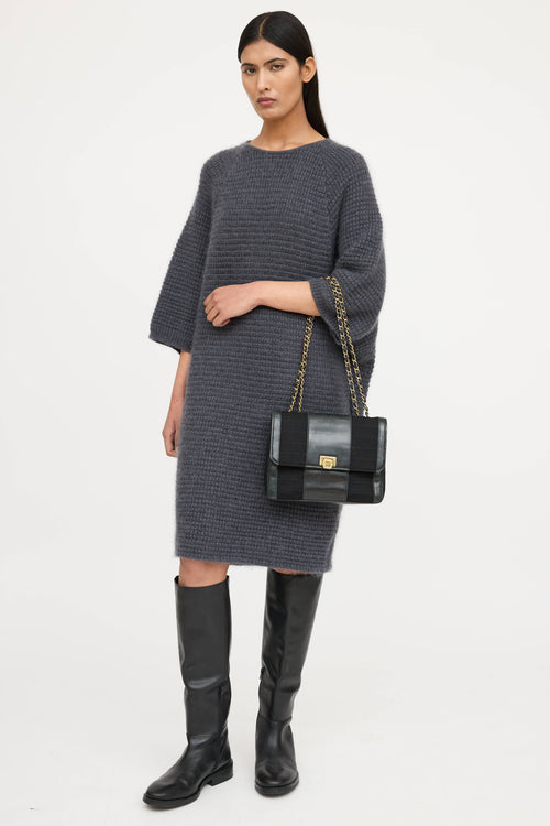 Chanel 1960's Leather Jersey Flap Bag