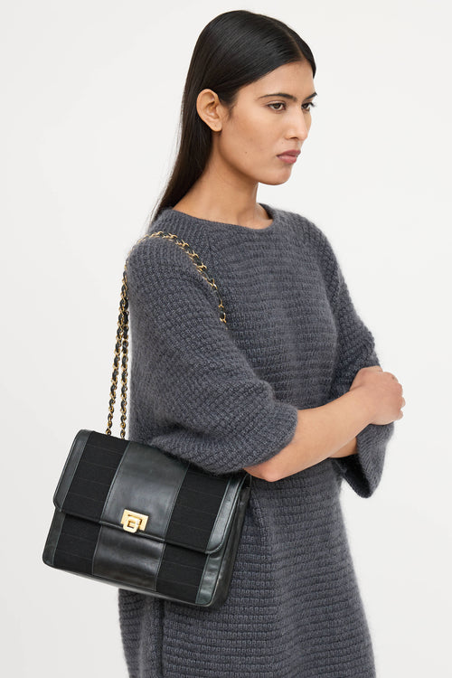 Chanel 1960's Leather Jersey Flap Bag