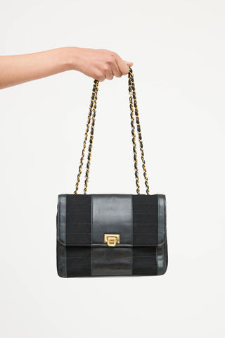 Chanel 1960's Leather Jersey Flap Bag