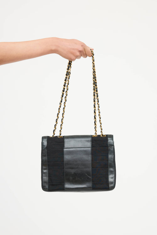 Chanel 1960's Leather Jersey Flap Bag