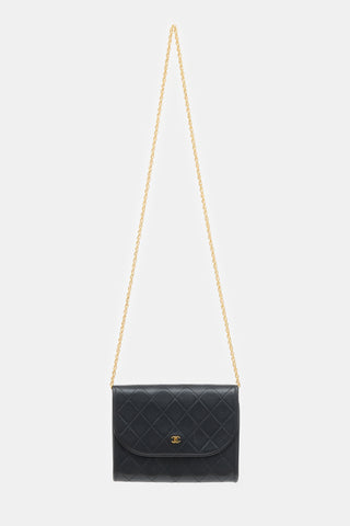 Chanel Vintage Leather CC Clutch Bag