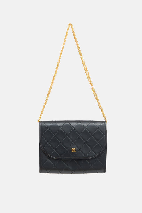 Chanel Vintage Leather CC Clutch Bag