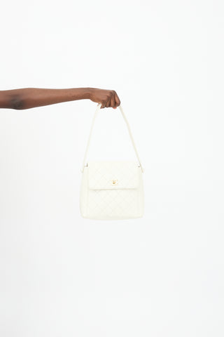 Chanel Vintage Leather CC Shoulder Bag