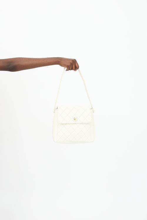 Chanel Vintage Leather CC Shoulder Bag