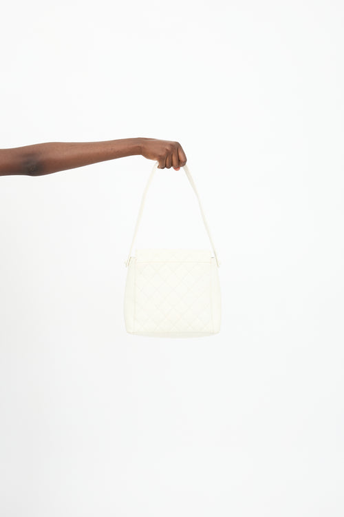 Chanel Vintage Leather CC Shoulder Bag