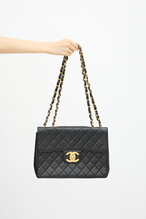 Chanel Vintage Leather Jumbo XL Classic Flap Bag