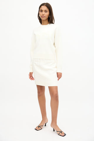 Chanel Vintage Linen Pencil Skirt