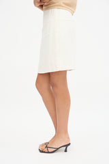 Chanel Vintage Linen Pencil Skirt