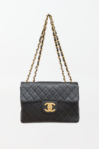 Chanel Vintage Matelassé Jumbo Classic Flap Bag