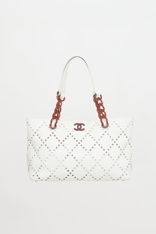 Chanel Vintage Perforated Caviar Bekko CC Bag