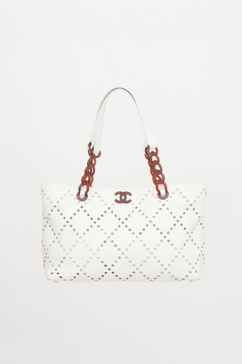 Chanel Vintage Perforated Caviar Bekko CC Bag