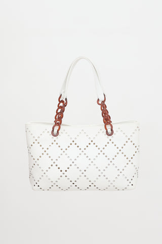 Chanel Vintage Perforated Caviar Bekko CC Bag