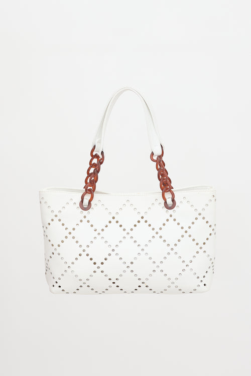 Chanel Vintage Perforated Caviar Bekko CC Bag