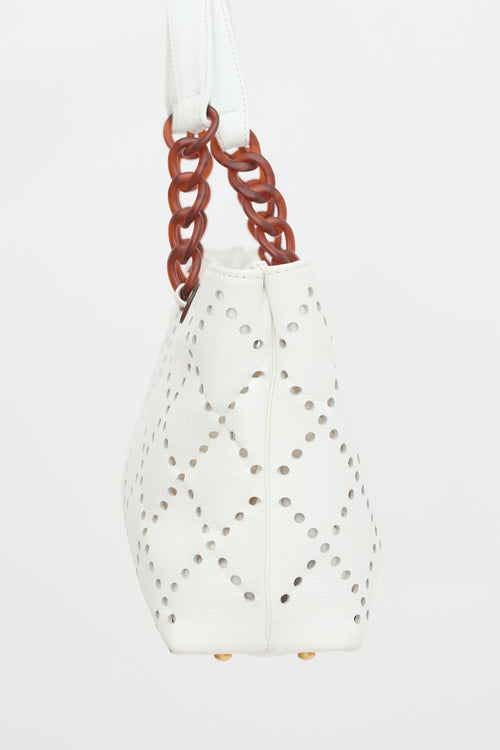 Chanel Vintage Perforated Caviar Bekko CC Bag