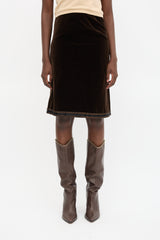 Chanel Vintage Velvet Midi Skirt