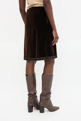 Chanel Vintage Velvet Midi Skirt