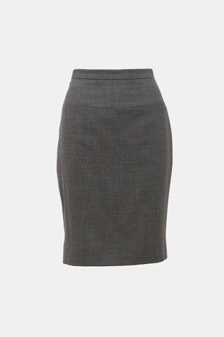 Chanel Vintage Wool Pencil Skirt