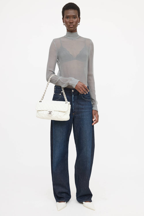 Chanel 2010 Leather Coco Pleats Bag