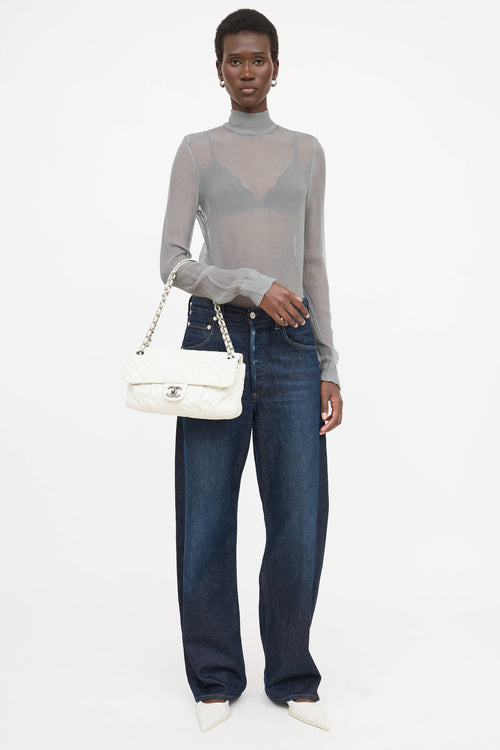 Chanel 2010 Leather Coco Pleats Bag