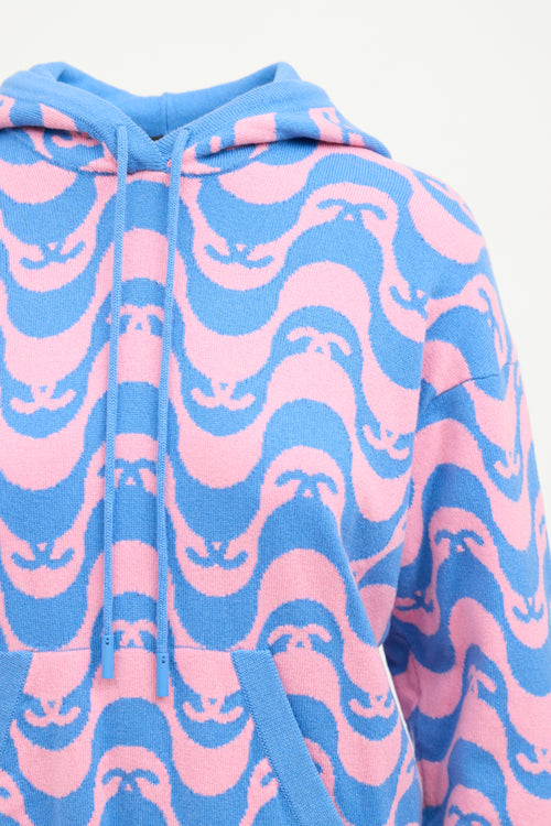 Chanel Spring 2021 Cashmere Knit Logo Hoodie