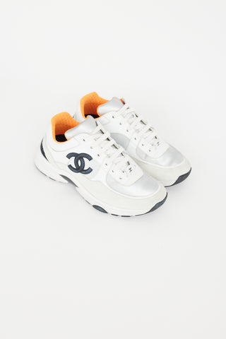 Chanel White & Multi Leather Sneaker