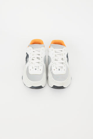 Chanel White & Multi Leather Sneaker
