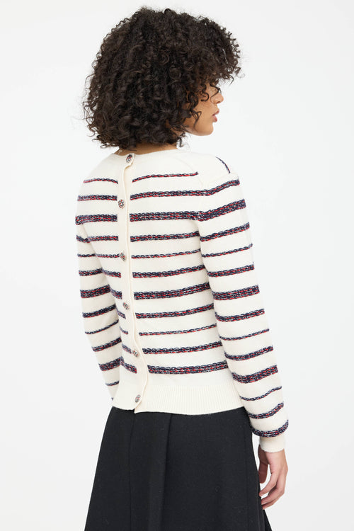 Chanel Spring 2020 Cashmere Knit Striped Sweater
