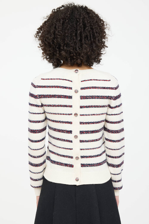 Chanel Spring 2020 Cashmere Knit Striped Sweater