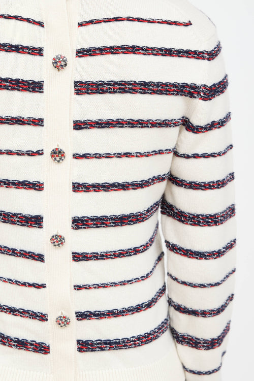Chanel Spring 2020 Cashmere Knit Striped Sweater