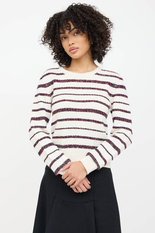 Chanel Spring 2020 Cashmere Knit Striped Sweater