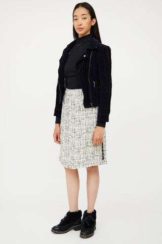 2006 White & Black Tweed Skirt