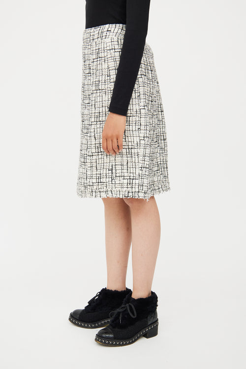 2006 White & Black Tweed Skirt