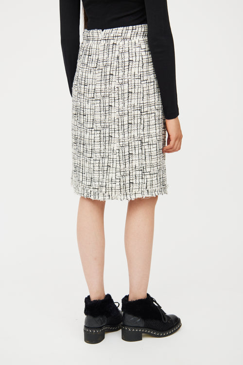 2006 White & Black Tweed Skirt