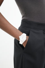 Chanel White Ceramic & Stainless Steel J12 Watch