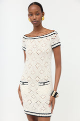 Chanel Cashmere Pointelle Knit Dress