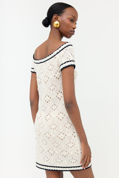 Chanel Cashmere Pointelle Knit Dress