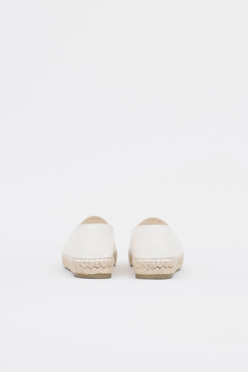 Chanel Leather CC Espadrille Flat