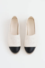 Chanel Leather CC Espadrille Flat