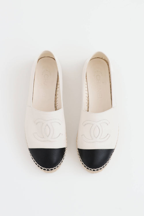 Chanel Leather CC Espadrille Flat