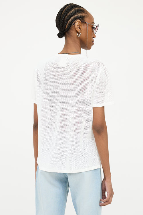 Chanel White & Multi Colour S/S 2019 Embroidered Top