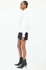 Chanel Double Breasted Ruffled Shirt