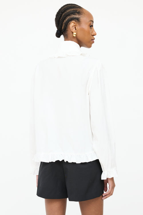 Chanel Double Breasted Ruffled Shirt