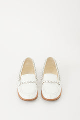 Chanel Cruise 2010 White Patent Chain CC Loafer