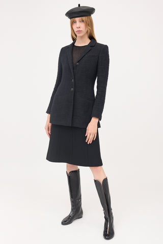 Chanel Wool A-Line Skirt