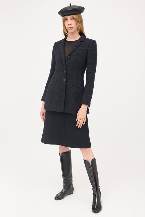 Chanel Wool A-Line Skirt