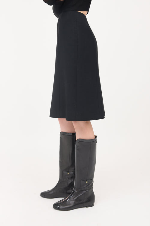 Chanel Wool A-Line Skirt
