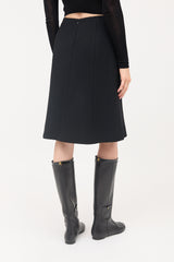 Chanel Wool A-Line Skirt
