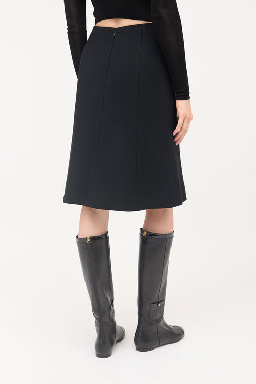 Chanel Wool A-Line Skirt